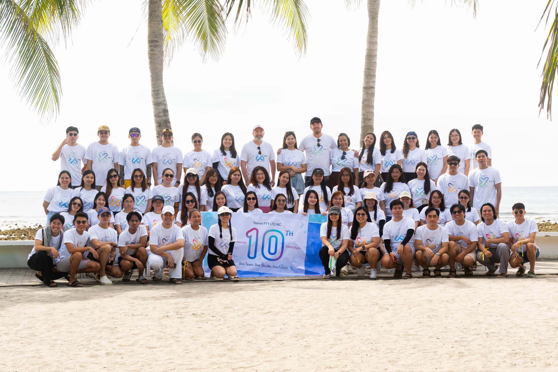 Yoonet employees at their 10th year anniversary celebration