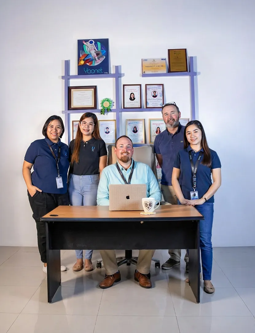 Yoonet team working together in the office